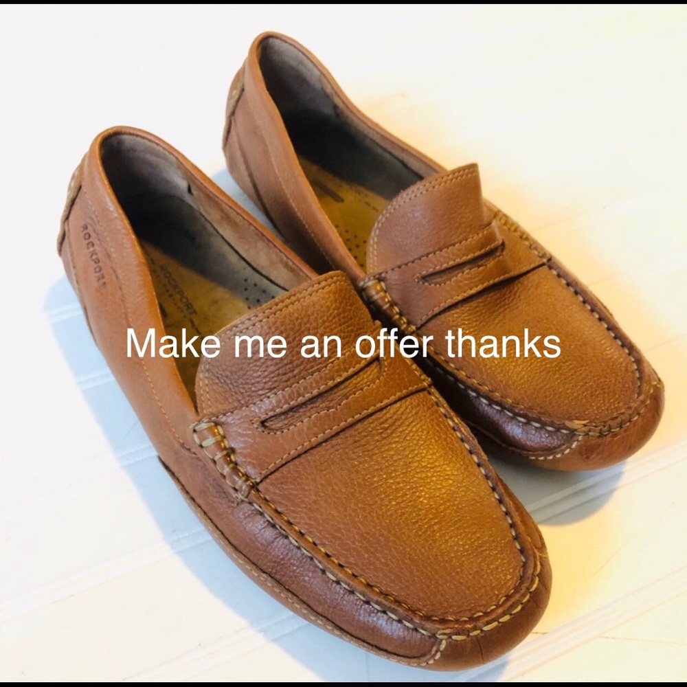 Rockport light brown slip-ons